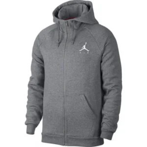 ΖΑΚΕΤΑ ΦΟΥΤΕΡ ΓΚΡΙ JORDAN WHITE LOGO